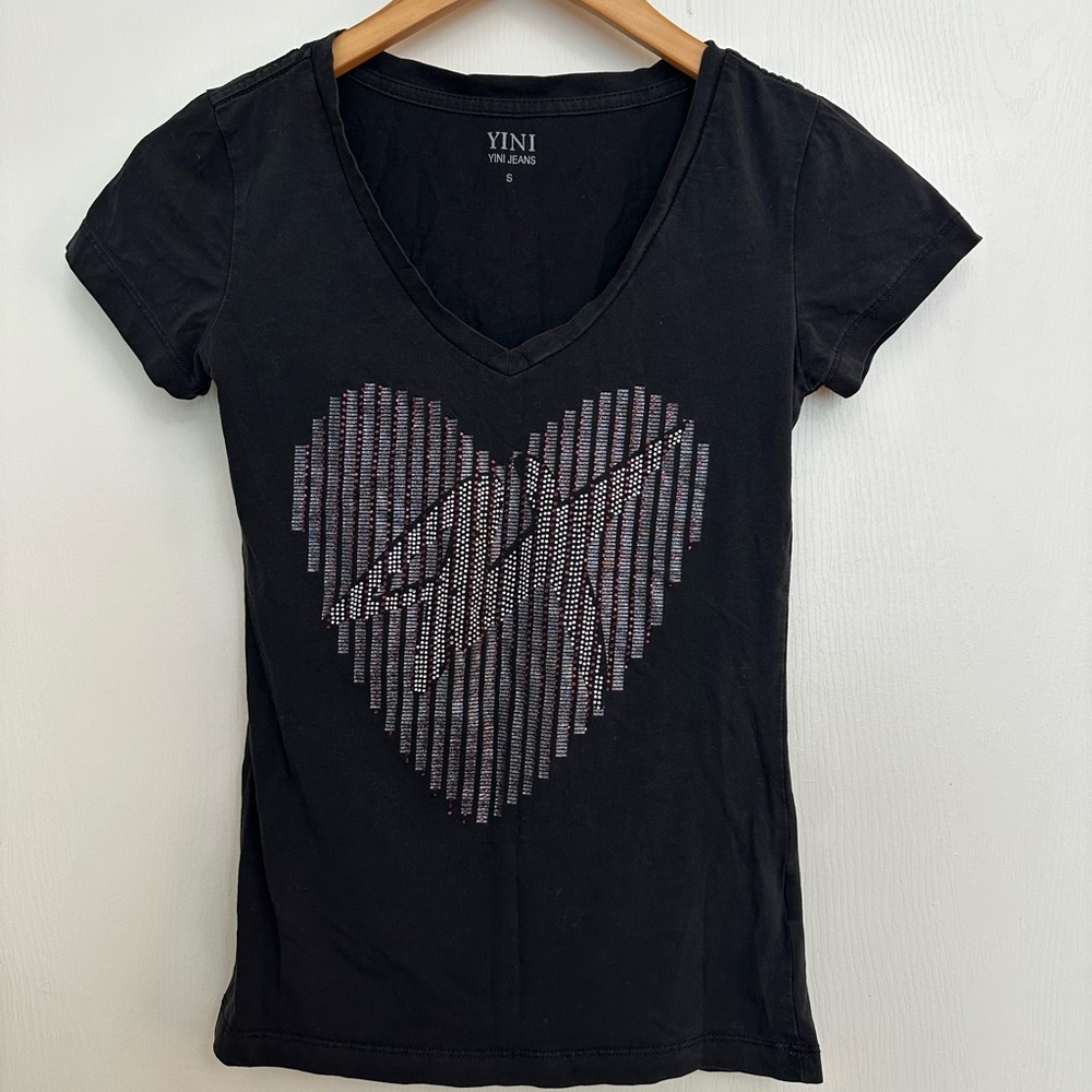 Gray Fitted Graphic Short Sleeve Tee